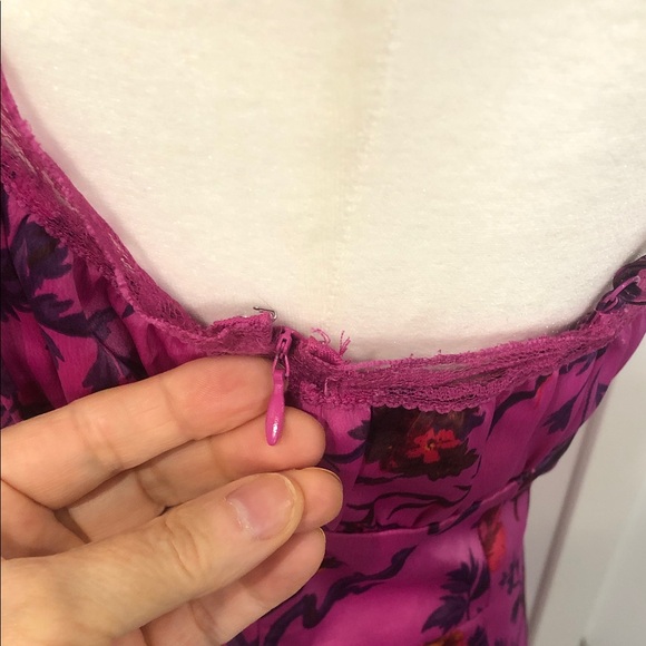 Urban outfitters women’s spaghetti strap Floral Pink Slip Dress. Flowy floral - Picture 9 of 17